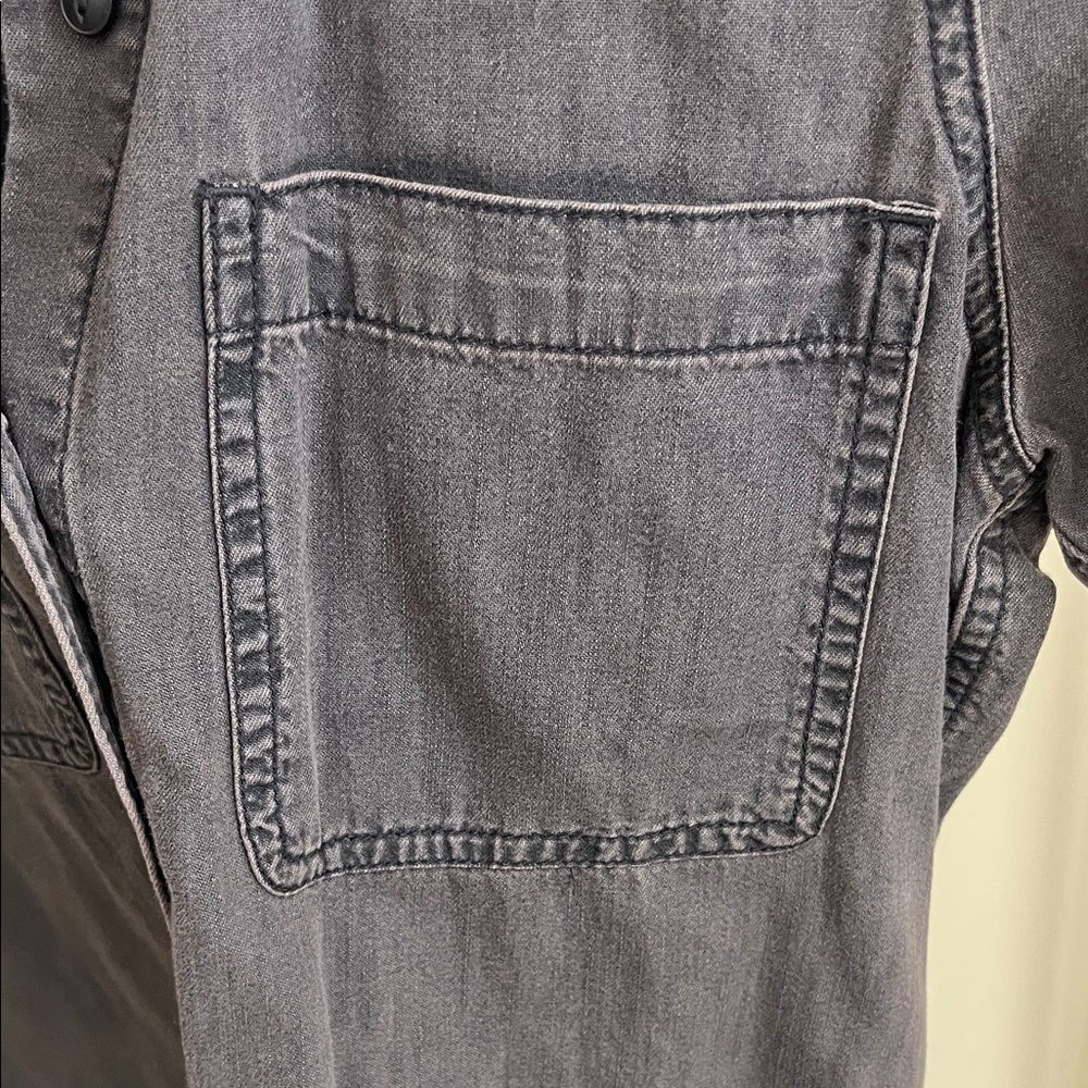 Madewell Dark Gray Short Sleeve Shirt - Picture 6 of 7
